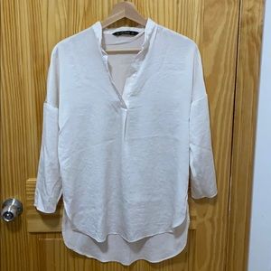 Zara oversized cream blouse size Xs
